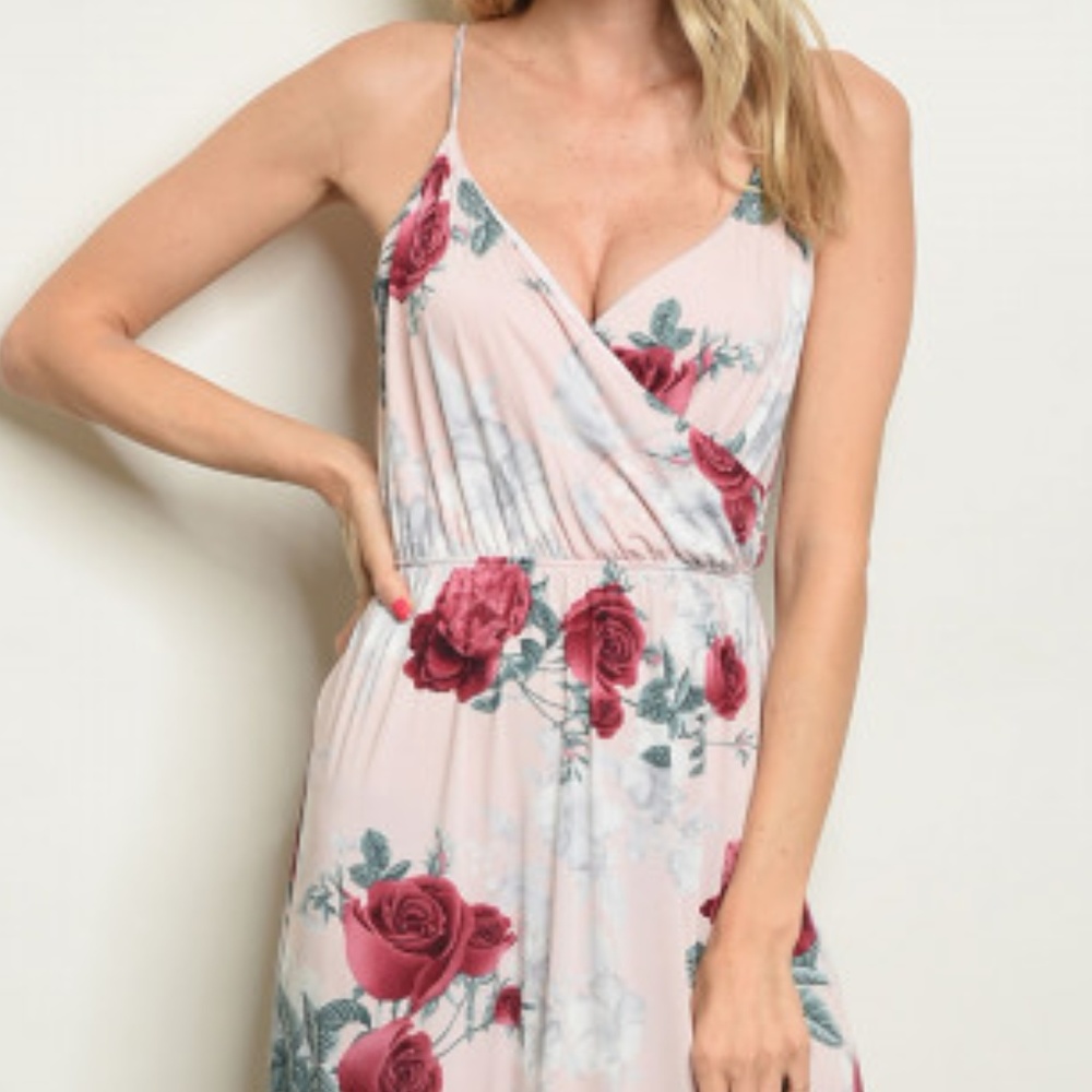 BLUSH FLORAL MAXI DRESS - Picture 3 of 7